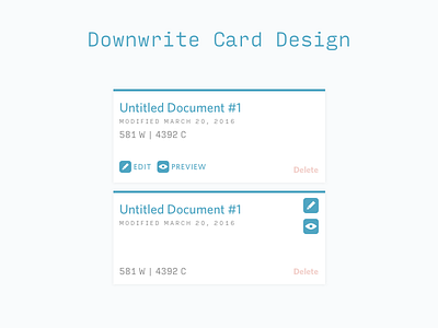 Downwrite Card Design