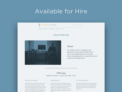 Hire Me available hire web