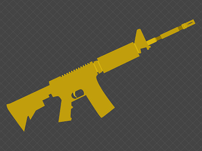 assault rifle gun violence guns illustration work in progress yellow
