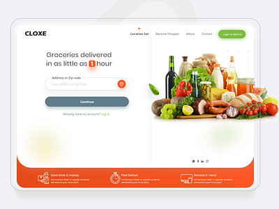 E-commerce / Marketplace delivery ecommerce food market marketplace shopping store uiux web