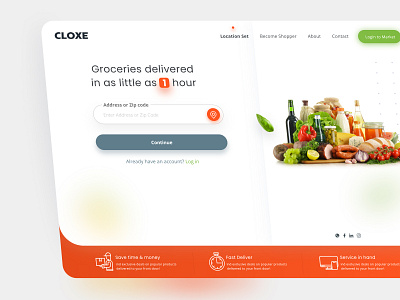 CLOXE Market food market market place order order food supermarket supermarket food supermarket order ui uidesign uiux ux web