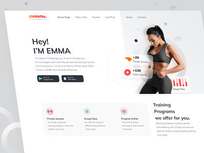 Personal Fitness Trainer Landing Page body transformation bodybuilding coach crossfit exercise fit fitness gym health landing landingpage muscle personal trainer sport trainer web website design workout yoga