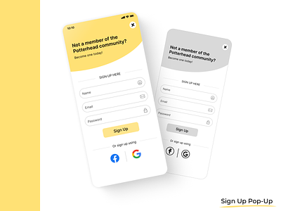 Sign Up Page - Daily UI Challenge #001 app app design community dailyui dailyuichallenge day01 design login modal page pop up responsive sign up ui ux website