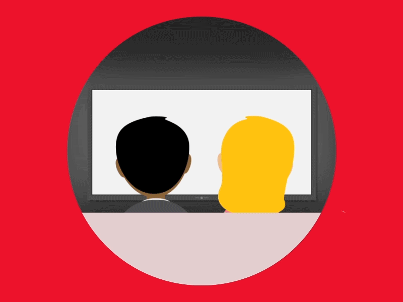 TV and Popcorn after effects design illustration illustrator motion movie popcorn tv week days