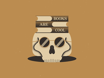 Books Are Cool artist books design digitalart digitaldesign graphicdesign illustration illustrator skull texture vector vectorart vintage