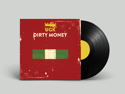 UGK - Dirty Money artist design digitalart digitaldesign graphicdesign h town hiphop illustration illustrator retro texas ugk vector vectorart vintage vinyl