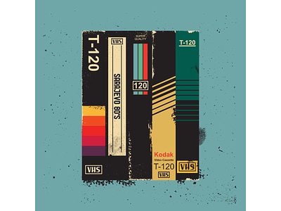 VHS Tapes 80s digitalart digitaldesign graphicdesign illustration illustrator retro retro illustration texture vector vhs vhs tapes vintage illustration