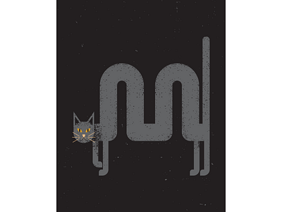 Long Grey Cat cat digitalart digitaldesign funny graphicdesign illustration illustrator mid century retro retro illustration texture vector vintage illustration