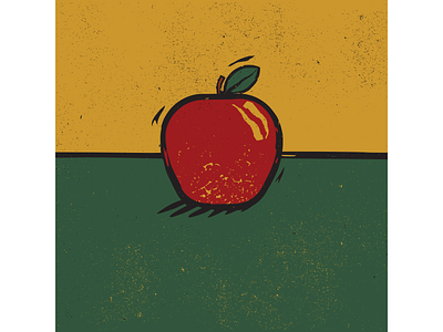Apple apple digitalart digitaldesign graphicdesign illustration illustrator linocut retro retro art retro illustration texture vector vintage illustration woodcut woodcut illustration
