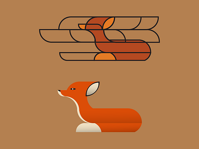 Fox/Process digitaldesign fox graphicdesign illustration illustrator process shapes vector vectordesign