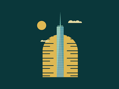 One World Trade Center digitaldesign flatdesign graphicdesign illustration illustrator newyork nyc tradecenter vector vectorart