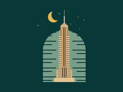 Empire State Building digitaldesign empirestate flatdesign graphicdesign illustration illustrator newyork nyc vector vectorart