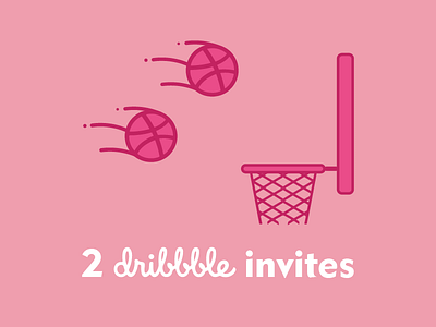 2 Dribbble Invites design dribbble graphicdesign invitation invites vector