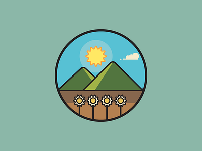 Sunny Day badge design digitaldesign graphicdesign illustration illustrator sun sunny vector vectordesign