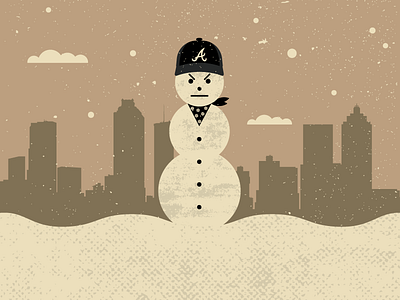 Snowman atlanta design digitaldesign graphicart graphicdesign illustration illustrator jeezy snow snowman vector winter