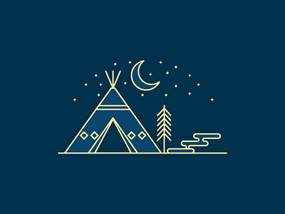 Teepee artist design digitalart digitaldesign illustration logo logodesign logos mark teepee vector