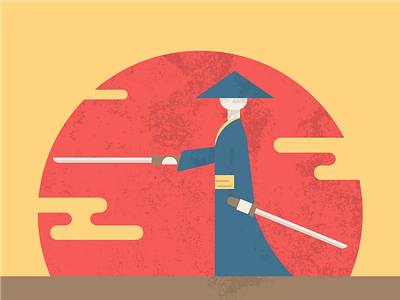 Samurai digitaldesign flatdesign graphicdesign illustration illustrator samurai vector vectordesign