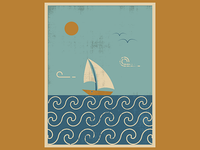 Boat boat digitalart digitaldesign graphicdesign illustration illustrator ocean sea vector