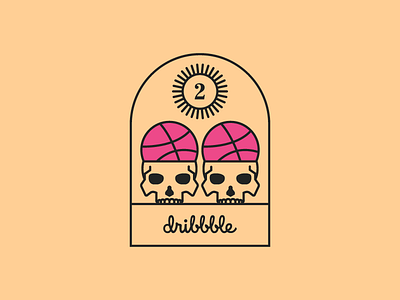 2 Dribbble Invites/ Dribbble On My Mind artist design digitalart digitaldesign graphicdesign illustration illustrator invites skull vector