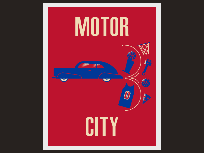 Detroit Pistons/Motor City by Vision Grasp Art on Dribbble
