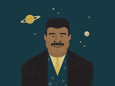 Neil Degrasse Tyson art artist design digitalart digitaldesign graphicdesign illustration illustrator neildegrassetyson retro science universe vector vectorart vintage