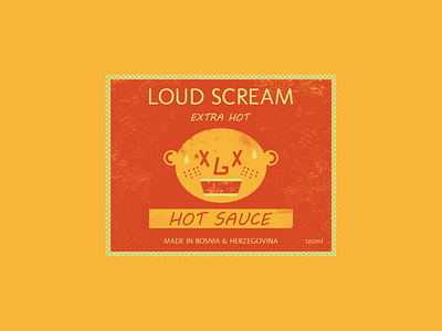 Loud Scream Hot Sauce branding design digitalart digitaldesign graphicdesign hot sauce illustration illustrator logo mark retro vector vectorart vintage