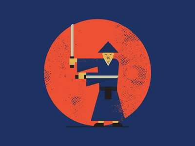 Samurai art artist design digitalart digitaldesign graphicdesign illustration illustrator retro vector vectorart vintage