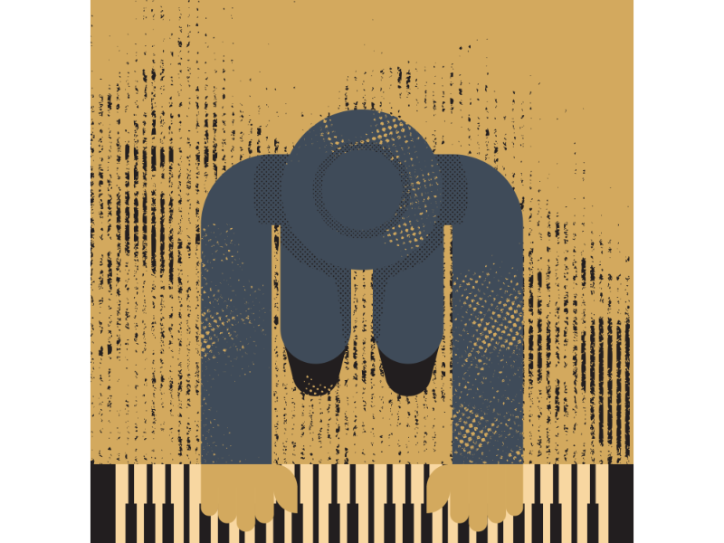 Piano Man piano art retro vintage vectorart artist design illustrator graphicdesign digitalart digitaldesign vector illustration