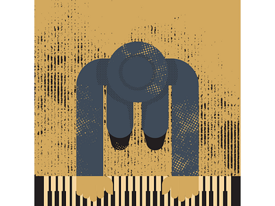 Piano Man art artist design digitalart digitaldesign graphicdesign illustration illustrator piano retro vector vectorart vintage