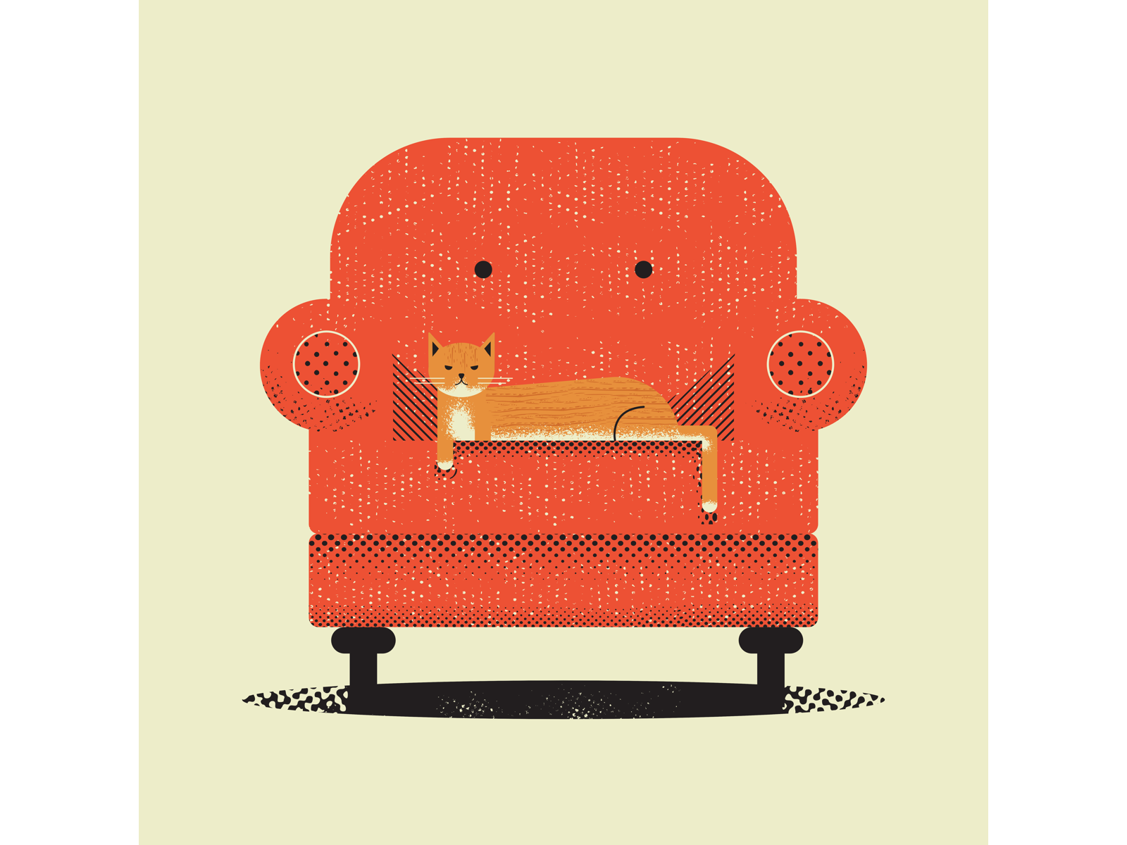 Lazy Cat by Vision Grasp Art on Dribbble