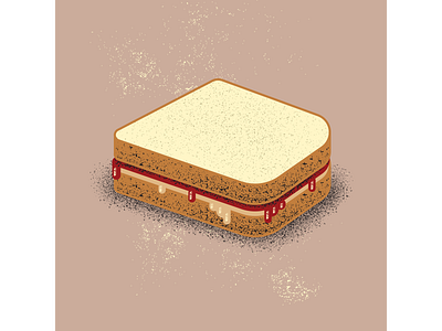 Peanut Butter and Jelly Sandwich artist design digitalart digitaldesign graphicdesign illustration illustrator peanut butter retro sandwich vector vectorart vintage