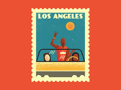 Los Angeles artist design digitalart digitaldesign graphicdesign illustration illustrator los angeles retro stamp tupac vector vectorart vintage