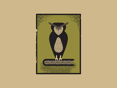 Owl artist bookplate design digitalart digitaldesign ex libris graphicdesign illustration illustrator owl retro vector vectorart vintage