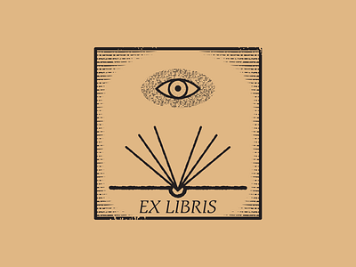 Eye artist bookplate design digitalart digitaldesign ex libris graphicdesign illustration illustrator retro vector vectorart vintage