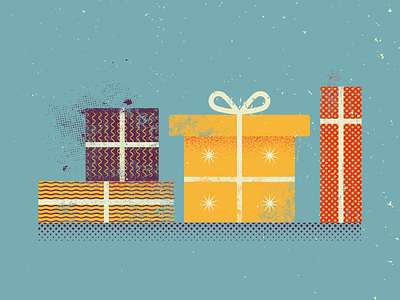 Christmas Gifts artist christmas design digitalart digitaldesign graphicdesign illustration illustrator retro vector vectorart vintage