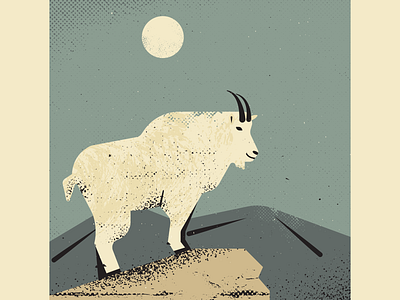 Mountain Goat artist design digitalart digitaldesign goat graphicdesign illustration illustrator mountain goat retro vector vectorart vintage
