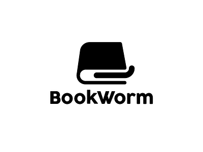 Bookworm - 1 Hour Logos - Thirty Logos Challenge Day 14 book book logo bookworm bookworm logo brand branding logo logo design thirty logos worm worm logo