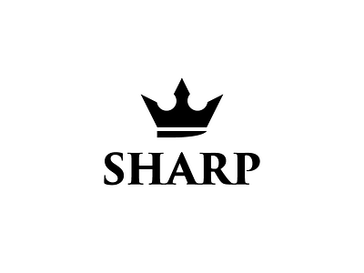 Sharp - 1 Hour Logos - Thirty Logos Challenge Day 16 brand branding crown crown logo knife knife logo logo logo design sharp sharp logo thirty logos