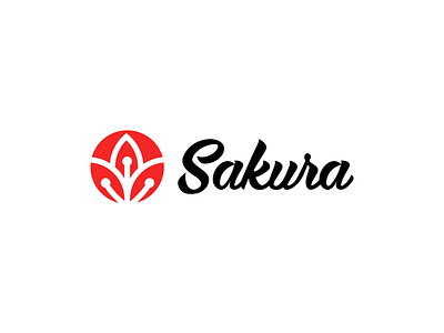 Sakura - 1 Hour Logos - Thirty Logos Challenge Day 18 brand branding flower logo japanese logo logo design sakura sakura logo sushi sushi logo thirty logos