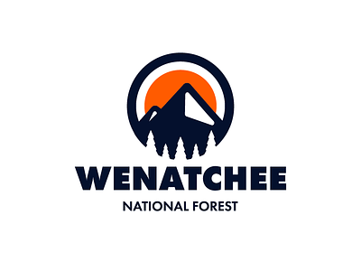 Wenatchee - 1 Hour Logos - Thirty Logos Challenge Day 25 brand branding forest forest logo logo logo design mountains mountains logo thirty logos wenatchee wenatchee logo