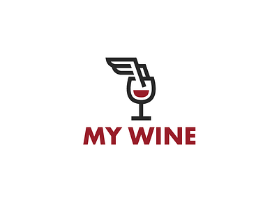 My Wine - 1 Hour Logos - Thirty Logos Challenge Day 26 bottle logo brand branding glass logo logo design my wine thirty logos wine wine logo