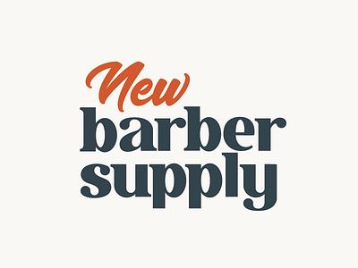 New Barber Supply Logotype barber branding logo logo design logo designer logomark logotype new barber supply supplies