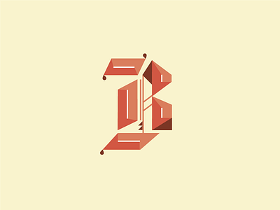 Geometric Blackletter 'B' font handlettering letter letter b letterform lettering type typeface typography