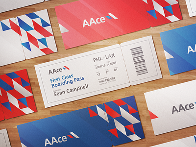 AAce Boarding Passes airline american boarding pass brand branding identity identity design lodo design logo ticket
