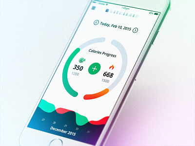 Dashboard app dashboard fitness food healthy ios