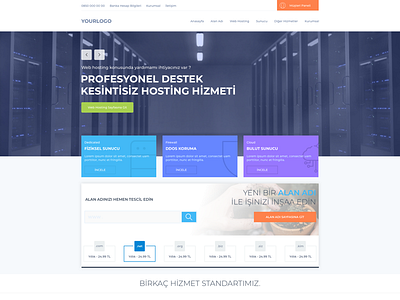 Creative hosting design cloud hosting server sketch