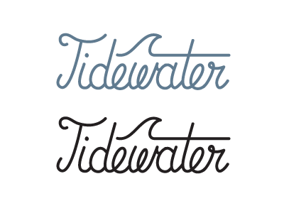 Tidewater design drawing graphic icon illustration lettering logo typography web
