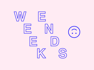 Weekends design drawing graphic icon illustration lettering logo type typography web