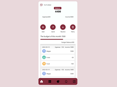 Budget App screen 3