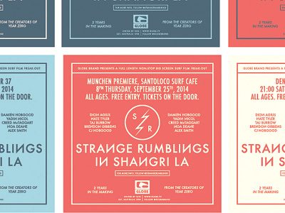 Strange Rumblings screen printed movie posters